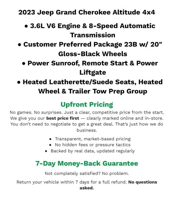 2023 Jeep Grand Cherokee Altitude 4x4