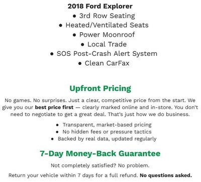 2018 Ford Explorer Platinum 4WD