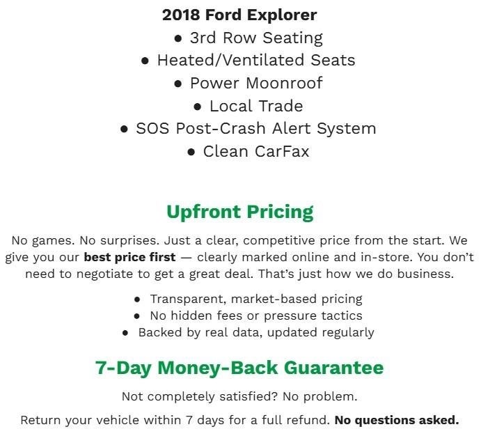 2018 Ford Explorer Platinum 4WD