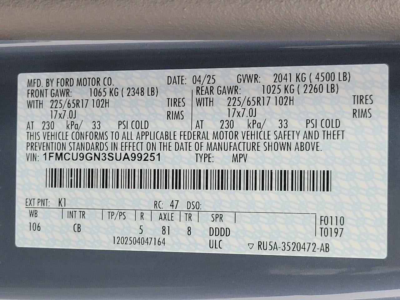 2025 Ford Escape Active AWD