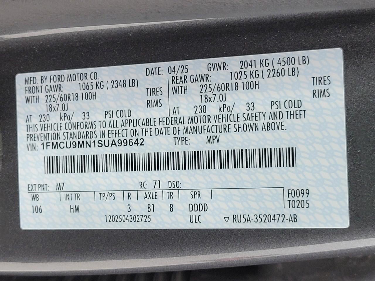 2025 Ford Escape ST-Line AWD