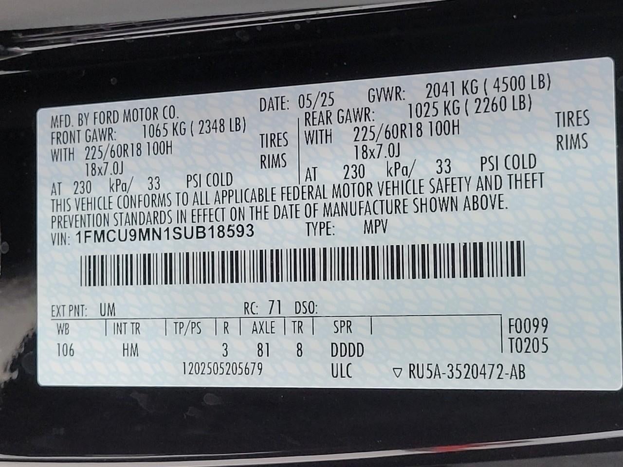 2025 Ford Escape ST-Line AWD