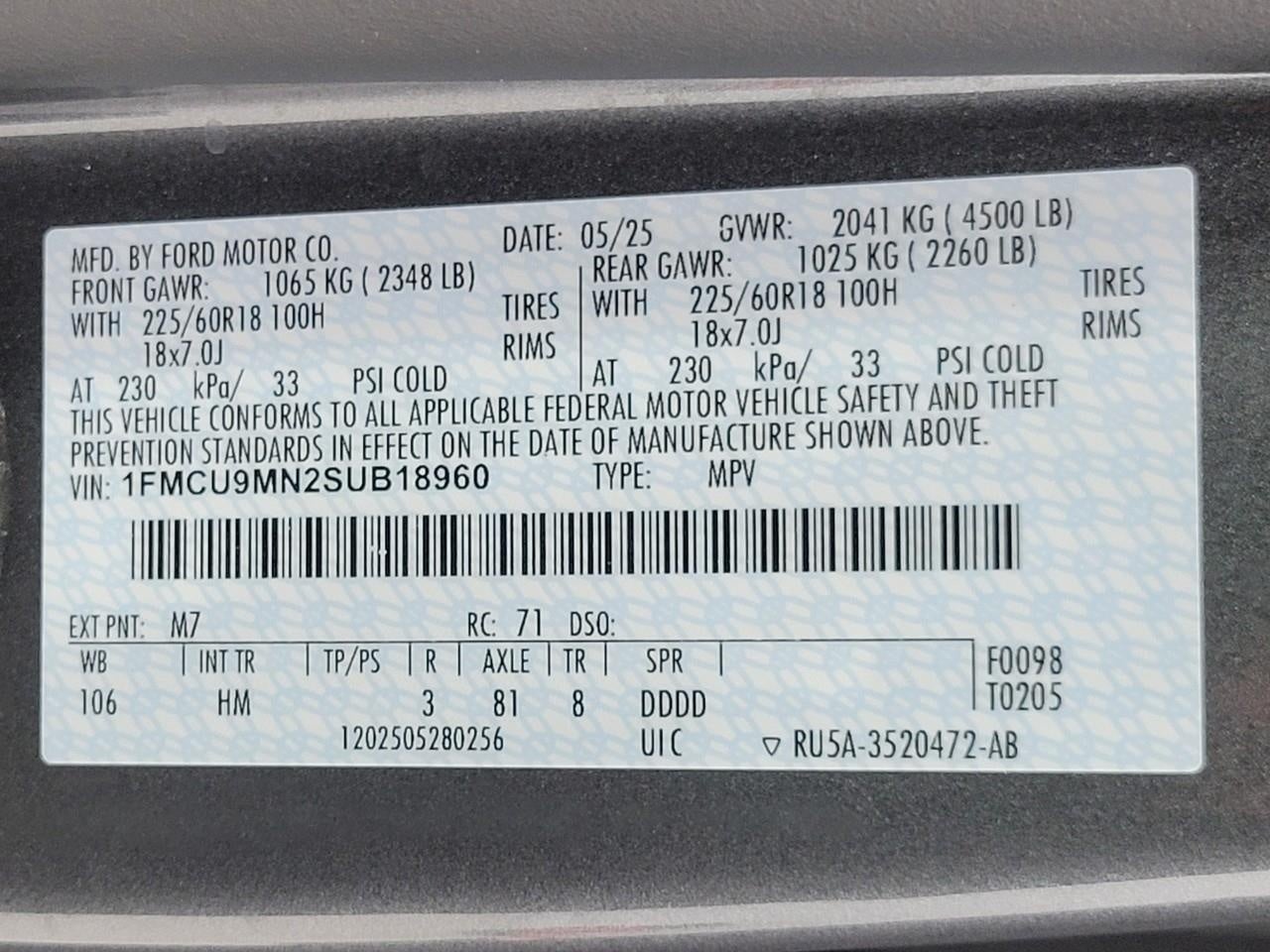 2025 Ford Escape ST-Line AWD