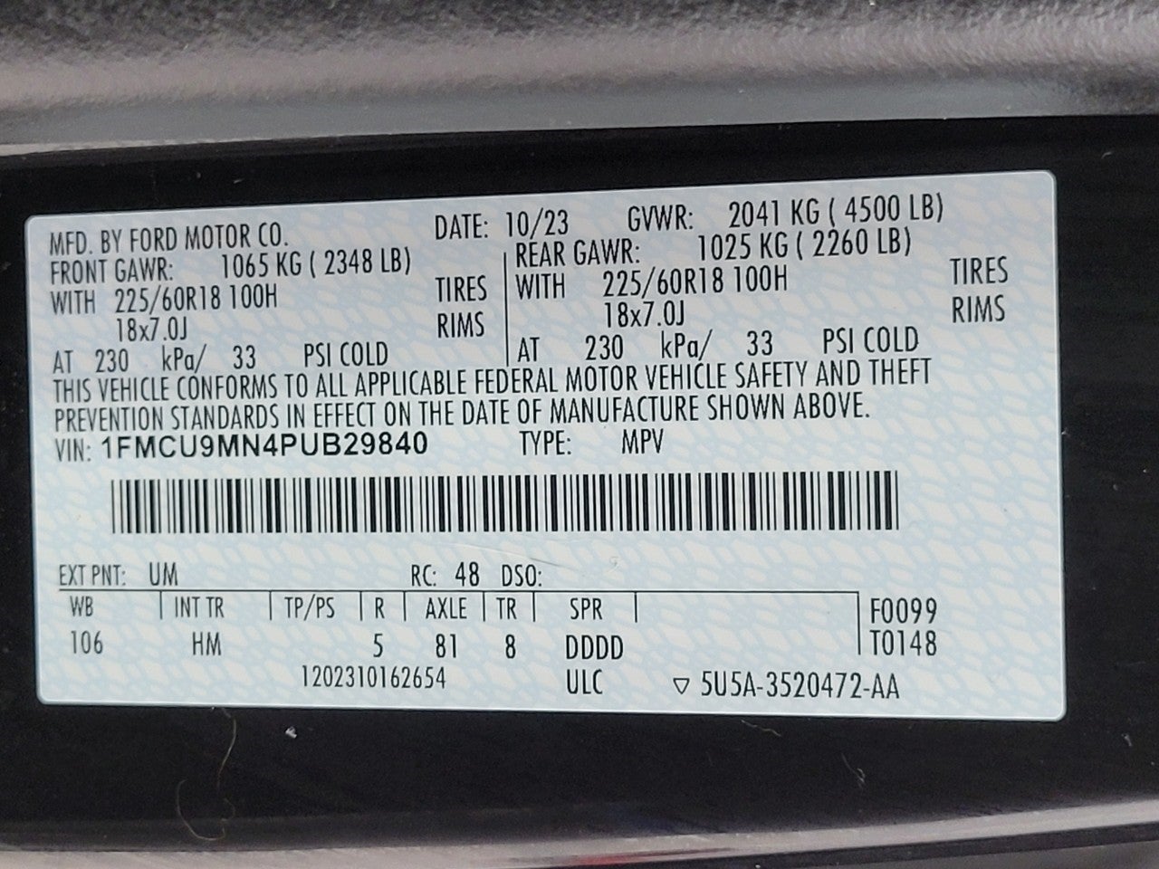 2023 Ford Escape ST-Line AWD