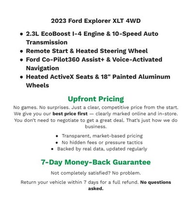 2023 Ford Explorer XLT 4WD