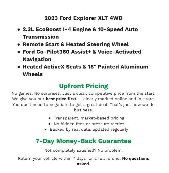 2023 Ford Explorer XLT 4WD