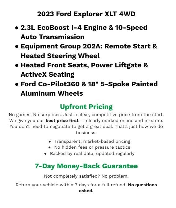 2023 Ford Explorer XLT 4WD