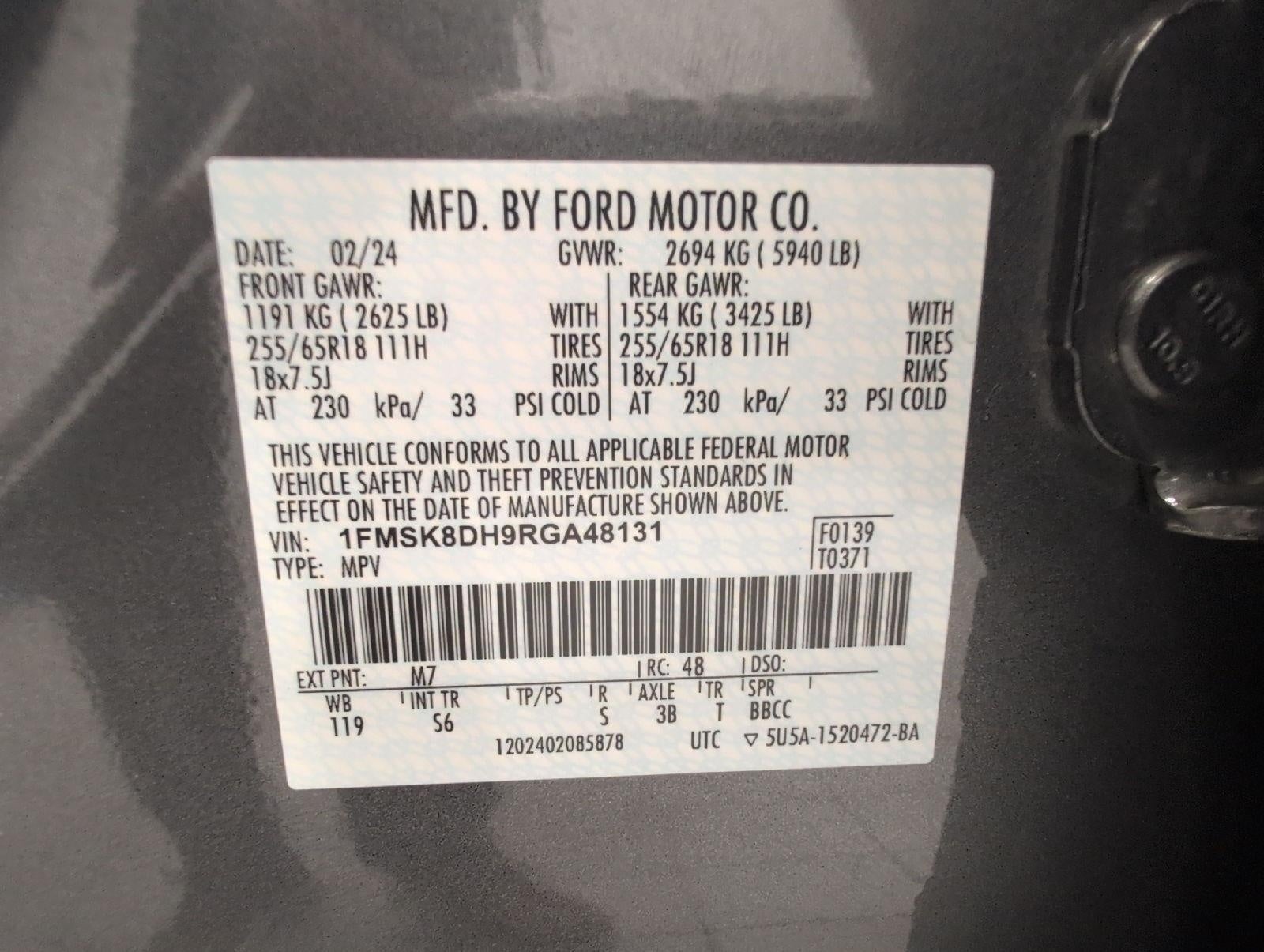 2024 Ford Explorer XLT 4WD