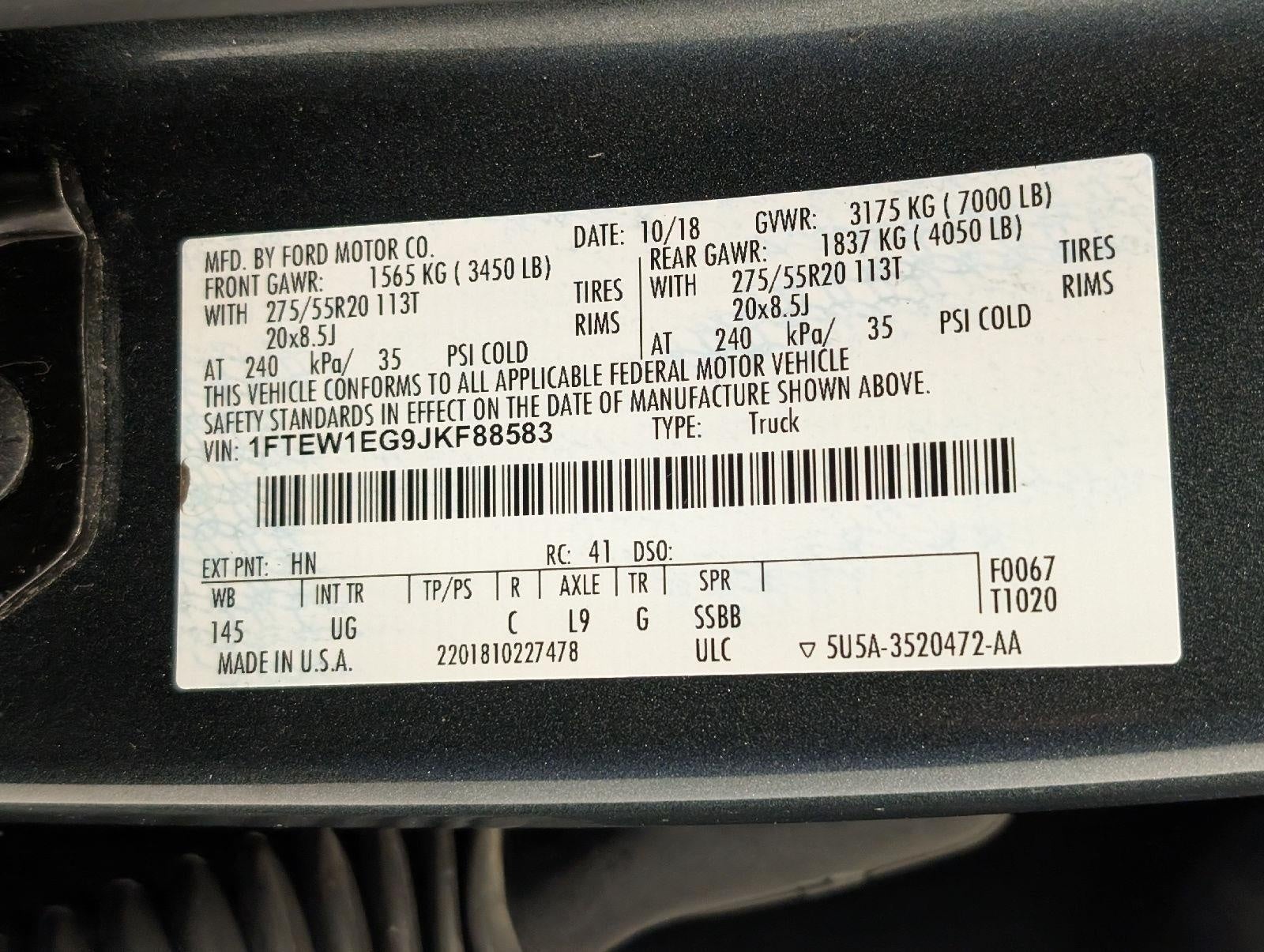 2018 Ford F-150 XLT