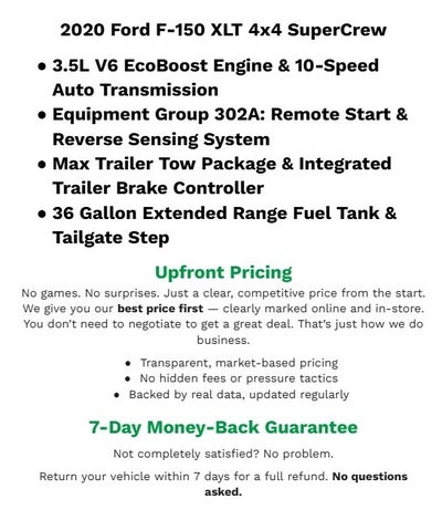 2020 Ford F-150 XLT 4WD SuperCrew 5.5' Box