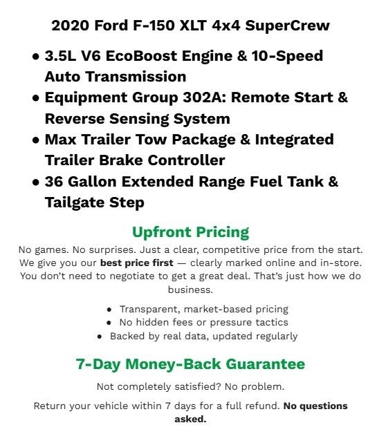 2020 Ford F-150 XLT 4WD SuperCrew 5.5' Box