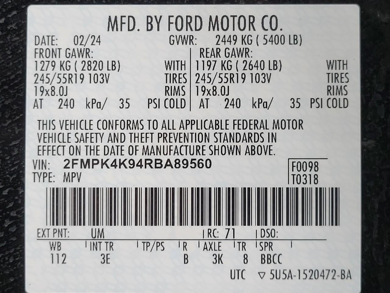 2024 Ford Edge Titanium AWD