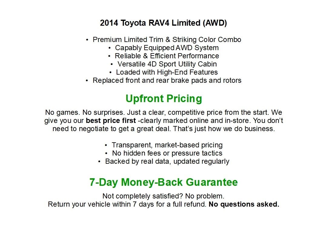 2014 Toyota RAV4 AWD 4dr Limited