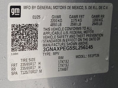 2025 Chevrolet Equinox AWD 4dr LT w/2LT