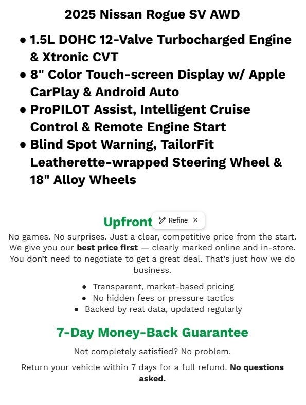 2025 Nissan Rogue AWD SV
