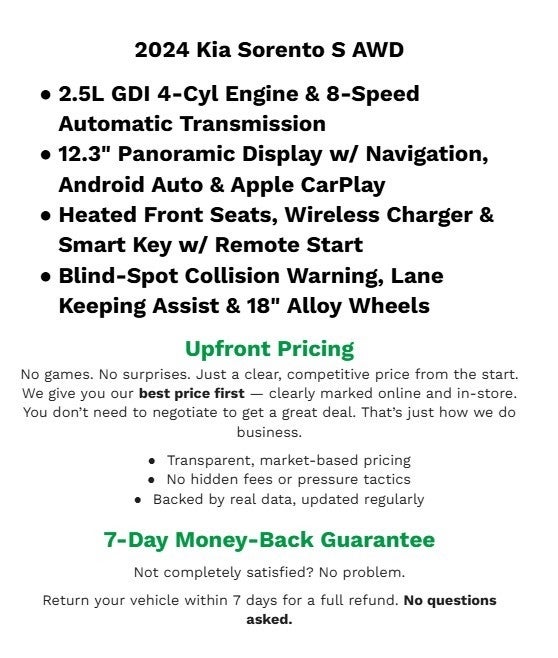 2024 Kia Sorento S AWD